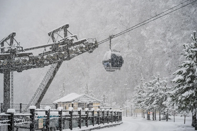 На «Роза Хутор» пришел долгожданный снег